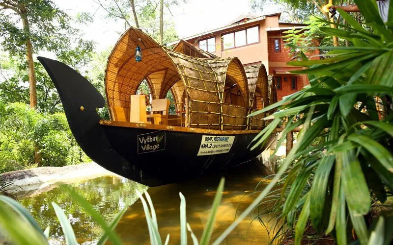 Dining Vythiri Village Resort - House Boat Restaurant
